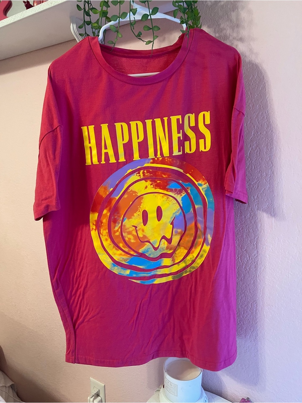 Happiness Pink Graphic T-Shirt